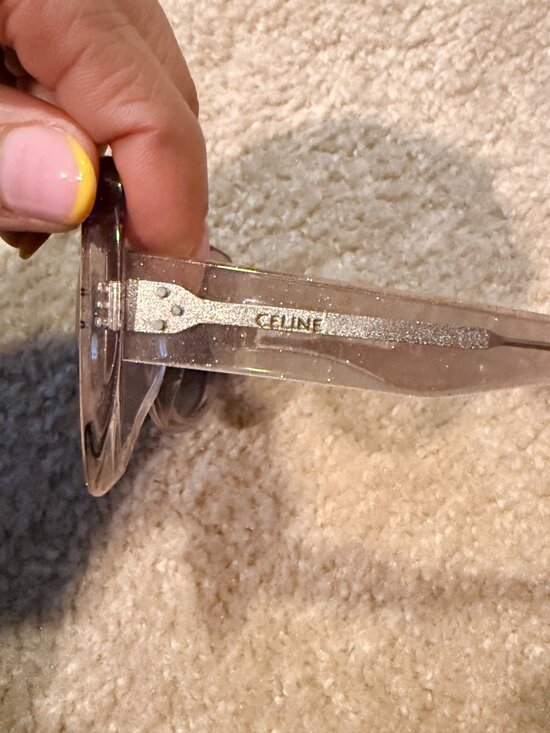 Previously Loved pair of CELINE Pale Pink Glitter Sparkle Sunglasses (40157U) main image 5